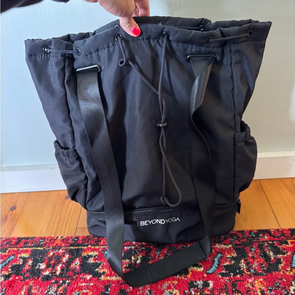 Beyond Yoga Black Drawstring Tote